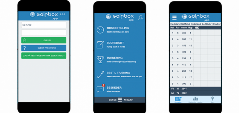 Indsendelse af scorekort via GolfBox' app