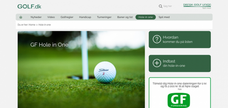 Hole in one registreres nu af spillerne selv